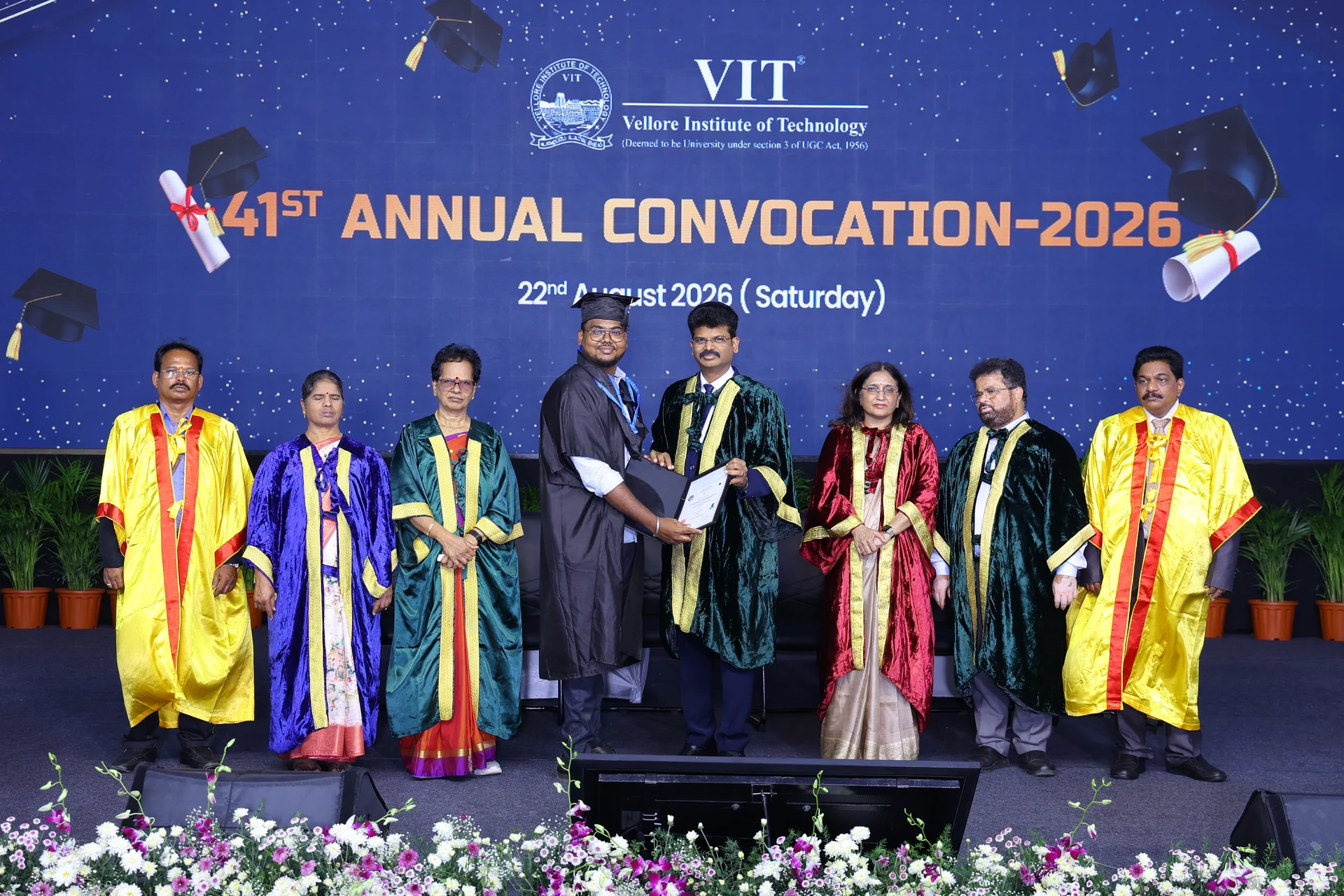 M.Tech degree presentation at VIT's 41st Annual Convocation in 2026